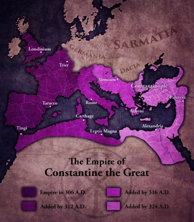 enforcer - Imperium Rzymskie za Konstantyna Wielkiego.
#mapporn #mapy #historia #rzy...