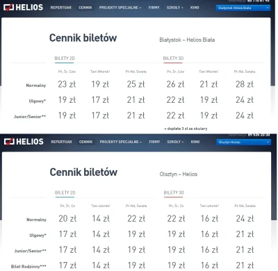 sultanomariano - Ceny w białostockich Heliosach są najwyższe w całej Polsce - firma t...