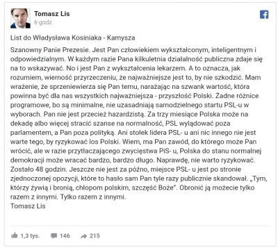 w.....s - #bekazlewactwa #heheszki #tomaszlis #4konserwy #polityka #wybory 

Teraz ...