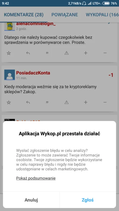 M.....5 - A Wykop dalej swoje. @m__b zatrudnij wreszcie programistów nie po taniości
...