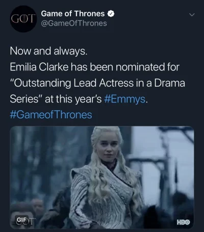 janushek - "Outstanding Lead Actress" XD
#got #emmys