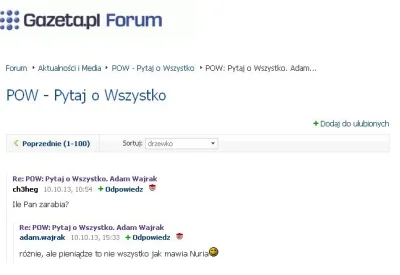 gosvami - #ama #wajrak #oszukujo

Adam Wajrak robi AMA na gazeta.pl i oszukuje :(