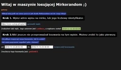 Lookazz - Pora na wyniki ostatniego rozdajo. 

#mirkorandom wylosował @petent1. Ode...