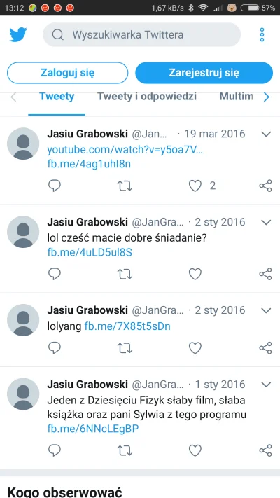 fafankulo - Jan Grabowski oznaczony w jej tweecie XD