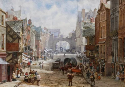 Hoverion - Louise Rayner (1832-1924)
Eastgate street, Chester (without the clock) 18...