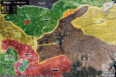 JanLaguna - Nowa mapka północnego Aleppo. 
#syria #bitwaoalbab #kurdowie