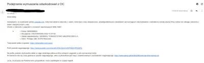 SpokojnyPan - I cyk, poszło info na szkody@generali.pl, tam był ubezpieczony Golf z n...