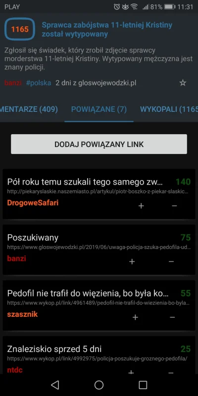 M.....k - Tylko przypomnę jak dwa dni temu wytypowaliście morderce, bo jakiś sebowaty...