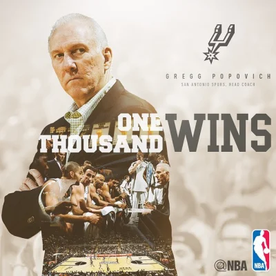 Gch9 - G. Popovich został 9. trenerem w historii NBA z 1000 wygranych


#nba