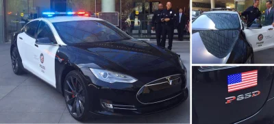 f.....s - Policja Las Angeles testuje Model S jako samochód pościgowy :) Żaden cfania...