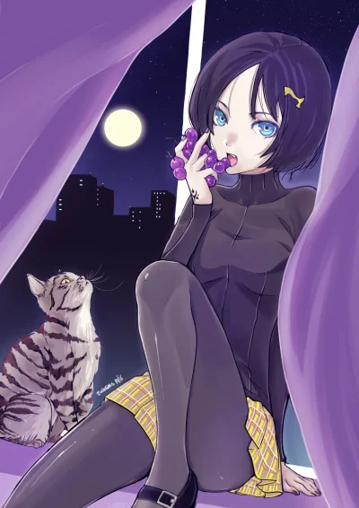 Azur88 - #randomanimeshit #anime #originalcharacter #shorthair #purplehair #blueeyes ...