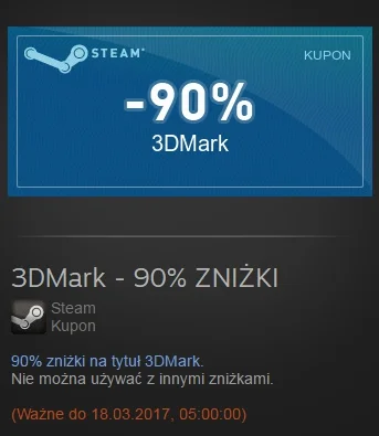 spider - Wymienię zniżkę do pakietu 3D Mark za skiny do #csgo lub karty #steam

Moż...