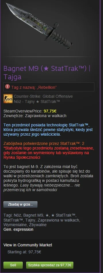 lypt0n - Wymienię na inny nóż lub kilka skinów.
Jak ktoś zainteresowany pw.

#csgo...