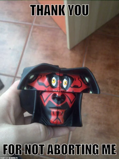 PoGo_ - Darth Maul w postaci kostki do kryncenia (jak Rubika, tylko mniej elementów) ...