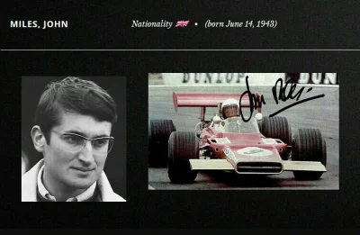 F1kruku - Dziś John Miles #autograf #F1collection #Formula1 #f1