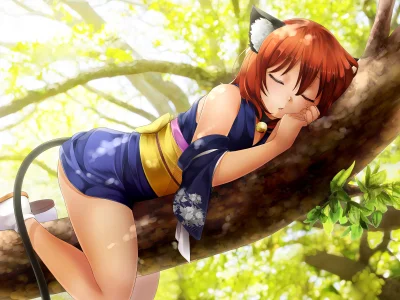 Azur88 - #randomanimeshit #anime #huniepop #shorthair #brownhair #eyesclosed #sleepin...