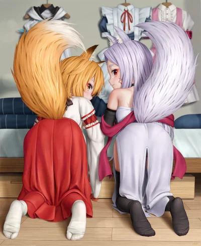 l.....f - #randomanimeshit #sewayakikitsunenosenkosan #shiro #senko #kemonomimi #kits...