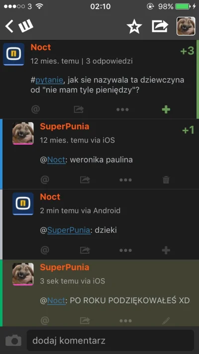 S.....a - co tu się
podziękowania
po roku