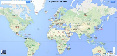 FlaszGordon - #ciekawoski #mapa #przyszlosc 
Tak wygląda prognoza dla świata w 2025r...