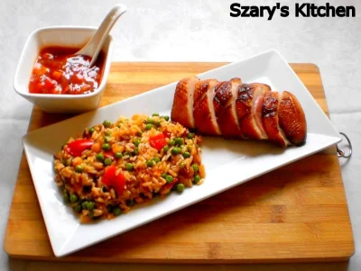Szarys-Kitchen - Hey-ho Mireczki dziś w Szary's Kitchen pierś z kaczki,ryż z warzywam...