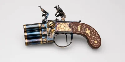 Rogue - "An Historic Gold-Inlaid 120-Bore Three-Barrelled Flintlock Box-Lock Tap-Acti...