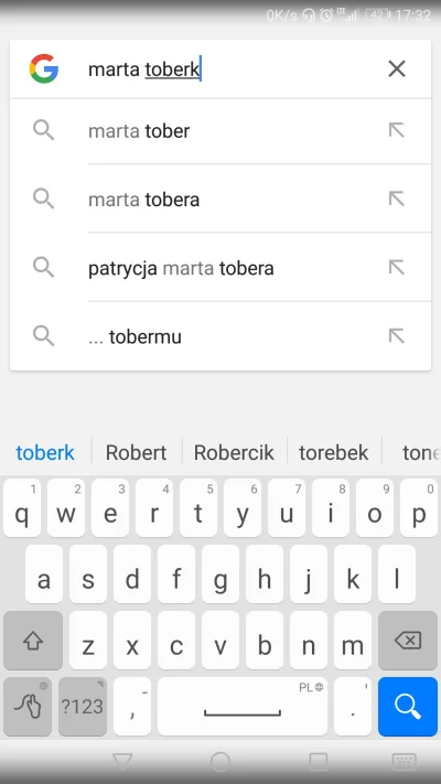 prosiaczek - To jak jej w końcu na imię? Toberko? Torebko? Nawet Google ma wątpliwośc...