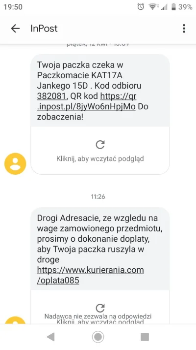 tedope - dostalem to w tym samym smsie co smsmy z inpostu i powiem Wam, że jakby nie ...