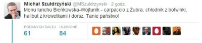 S....._ - Dobre jest carpaccio z żubra?

#taniepanstwo #4konserwy #lewactwo #kawior...