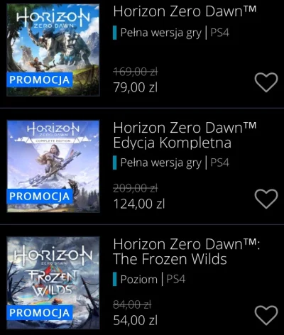 Franks - @Aberworthy: Na Playstation Store masz teraz promocje na Horizon-a. (✌ ﾟ ∀ ﾟ...