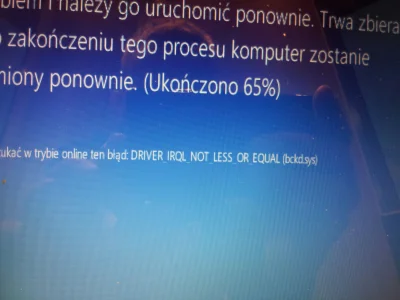 bartov - Mirki, od wczoraj w laptopie Lenovo #y580 co chwile łapie blue screena na #w...