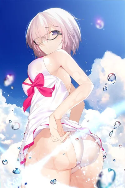 j.....n - #randomanimeshit #fate #fategrandorder #shielder #swimsuit #meganekko # @Ev...