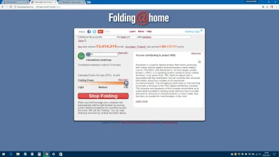 Miszkurka2000 - Moje liczydło Folding@Home. Dziś tylko na CPU. Też ktoś liczy?
#fold...
