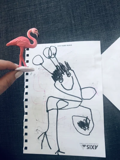 SpokojnaJakCiechocinek - Ciocia chodź pokażę Ci jak rysuję TEGO flaminga:) #dziecieca...