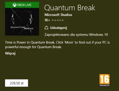 ZmutowanaFrytkownica - #gry #quantumbreak #pcmasterrace 
Microsoft dowalił cenę xD A...