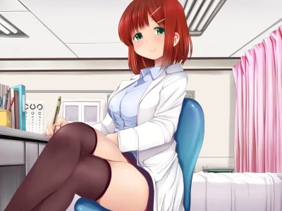Azur88 - #randomanimeshit #anime #shorthair #redhair #greeneyes #nurse #zakolanowkian...