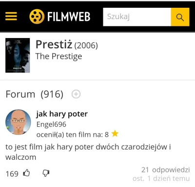 znor1006 - Oglądam właśnie po raz kolejny Prestiż jeden z moich ulubionych filmów i p...