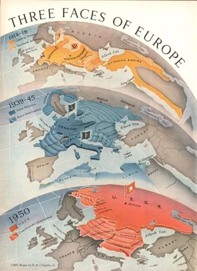 darosoldier - Trzy oblicza Europy
#mapy #historia #kartografia