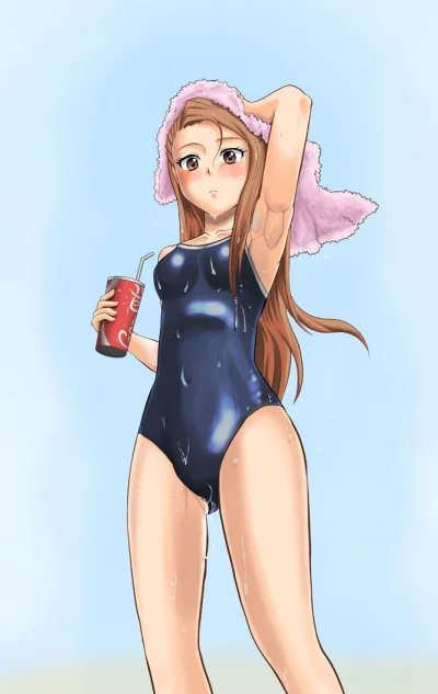 Czokolad - #randomanimeshit #idolmaster #ioriminase #blushedface #swimsuit