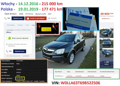 powypadkowevin - Opel Antara 2.4 + LPG
VIN: W0LLA63T69B522506
Nr rej. z Włoch: DY32...