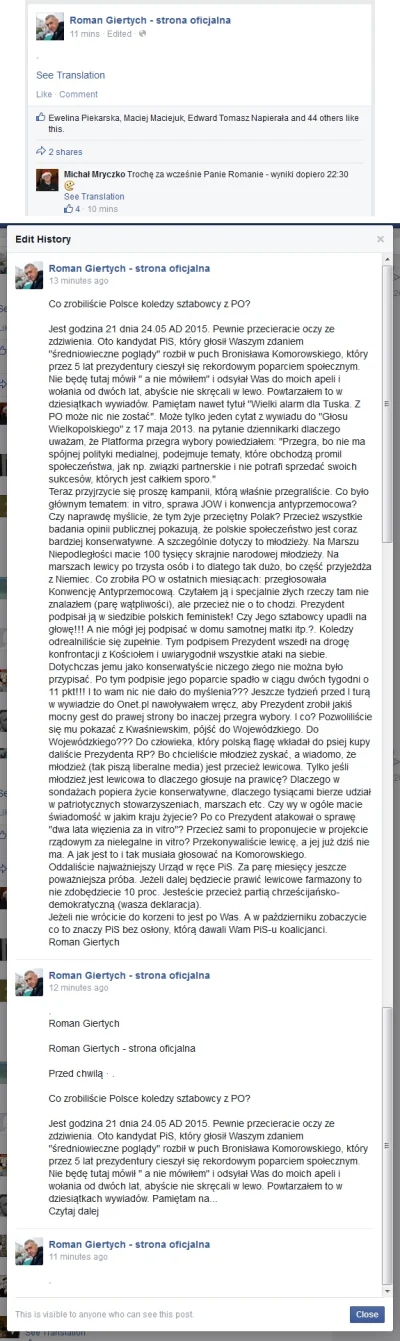LaPetit - Wpadka Romana Giertycha na facebooku.
#wybory #wyboryprezydenckie2015 #czu...