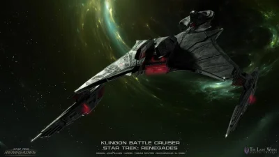 80sLove - Wygląd klingońskiego krążownika wojennego z pilota serialu Star Trek Renega...