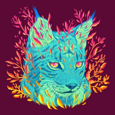 myrmekochoria - Jen Bartel z cyklu "Endangered Species": "Iberian Lynx"
#rysunek #co...