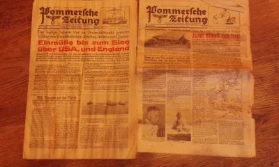 spidero - Pommerlche Zeitung 14 grudnia 1941 znalezione jako wypełnienie framugi poni...