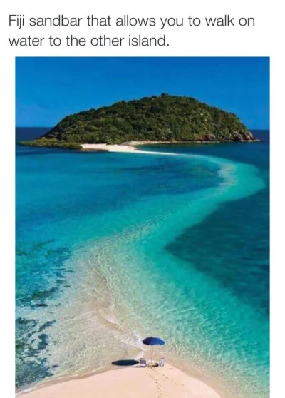 dreamy - A oto piaszczysta mierzeja na Fidżi #podroze #pieknewidoki #azylboners (⌐ ͡■...