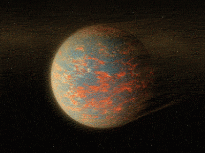 d.....4 - Animacja planety 55 Cancri e. Według danych z teleskopu Spitzera ekstremaln...