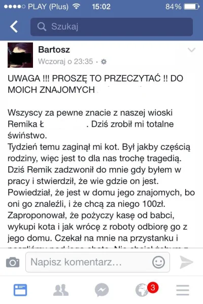 patryqo - Nieudane przekazanie okupu za kota

Dalsza część w komentarzach

 #okup...