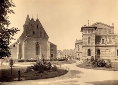 s.....w - Kościół Św. Krzyża i Teatr Miejski. Kraków - 1899 rok.
Zródło: CracoviaVint...