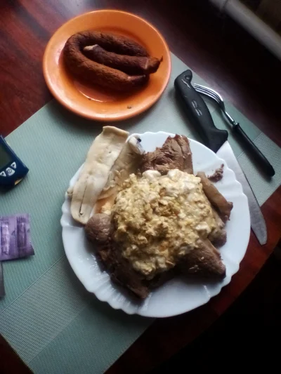 anonymous_derp - Dzisiejszy obiad: Duszona dziczyzna, jajecznica z 5 jaj, marynowany ...