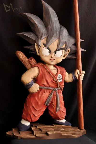 artisan - Mały Goku ukończony. Całość ma 58cm wysokości i 27cm szerokości. Płaskorzeź...