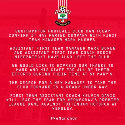 splndid - Mark Hughes zwolniony z Southampton 乁(♥ ʖ̯♥)ㄏ

#premierleague #southampto...